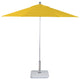 9'  Round Flexibe Commercial Umbrella, Silver, Sunbrella, Sunflower Yellow