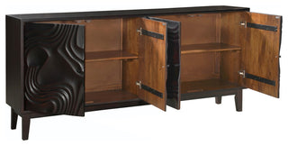 Ethan 4-door Carved Solid Wood Sideboard