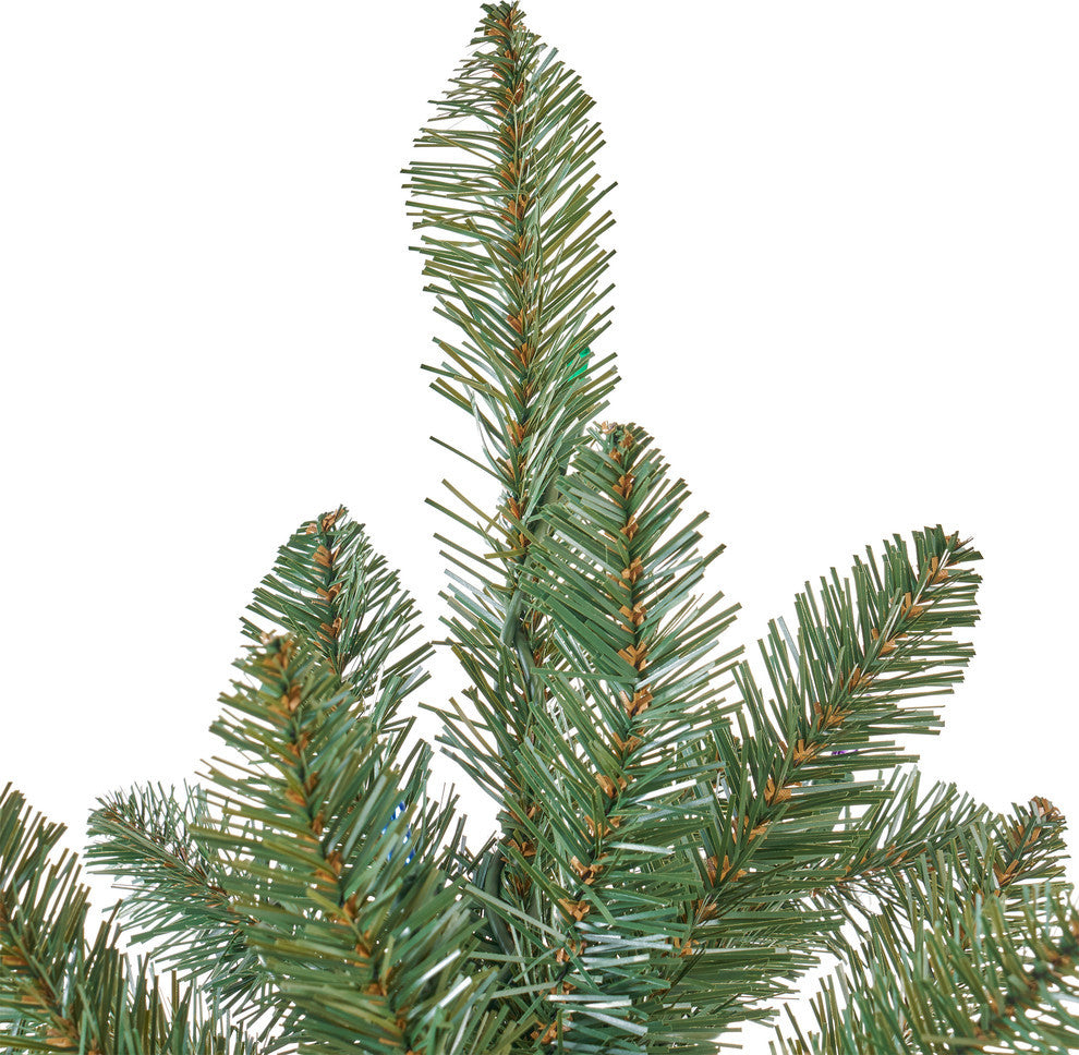 9' Norway Spruce Artificial Christmas Tree, Pre-Lit Multi-Colored