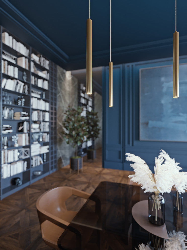Eli 16" Pendant, Satin Brass