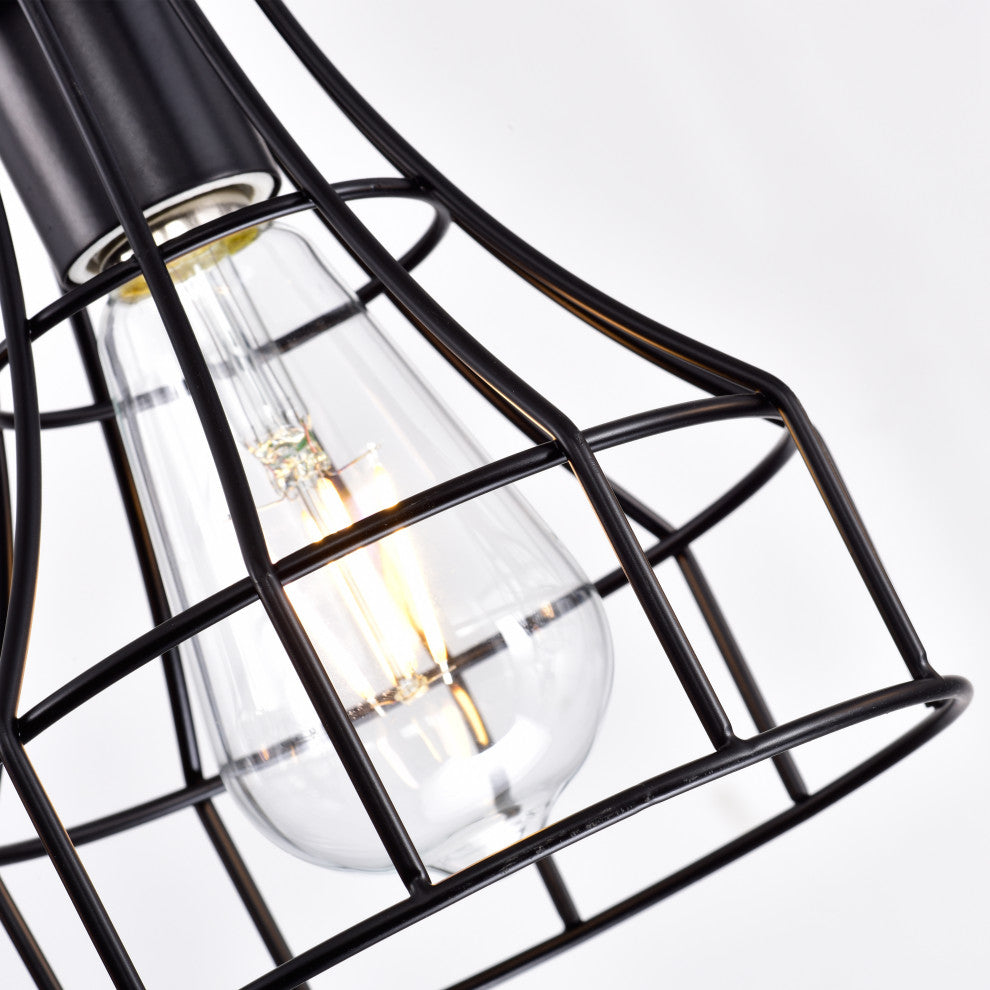 Thoas 5-Light Black Cluster Pendant