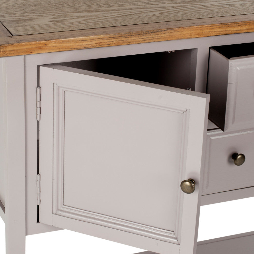 Safavieh Charlotte Storage Sideboard, Quartz Gray/Oak