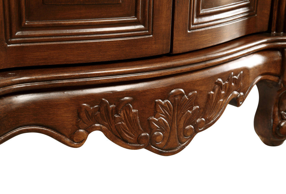 27" Single Bathroom Vanity, Antique Beige With ivory white engineered marble, Teak, Ivory White Engineered Marble Top