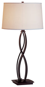 Almost Infinity Table Lamp, Bronze Finish, Natural Anna Shade
