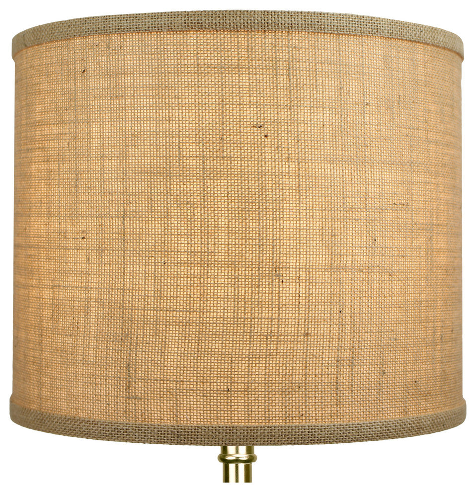 Fenchel Shades 12"x12"x10" Spider Attachment Drum Lamp Shade, Burlap Natu