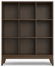 Harper Solid Hardwood 9 Cube Storage, Walnut Brown