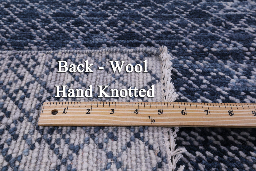 8' 11" X 12' 0" Savannah Grass Handmade Wool Rug - Q13212