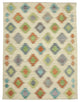 Rug N Carpet - Handmade Turkish 7' 11'' x 10' 5'' Modern Design Wool Kilim Rug