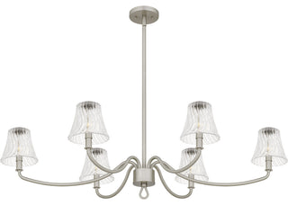 Quoizel MCK644 McKinney 6 Light 44"W Taper Candle Linear - Brushed Nickel
