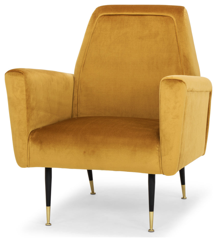 Victor Mustard Fabric Occasional Chair