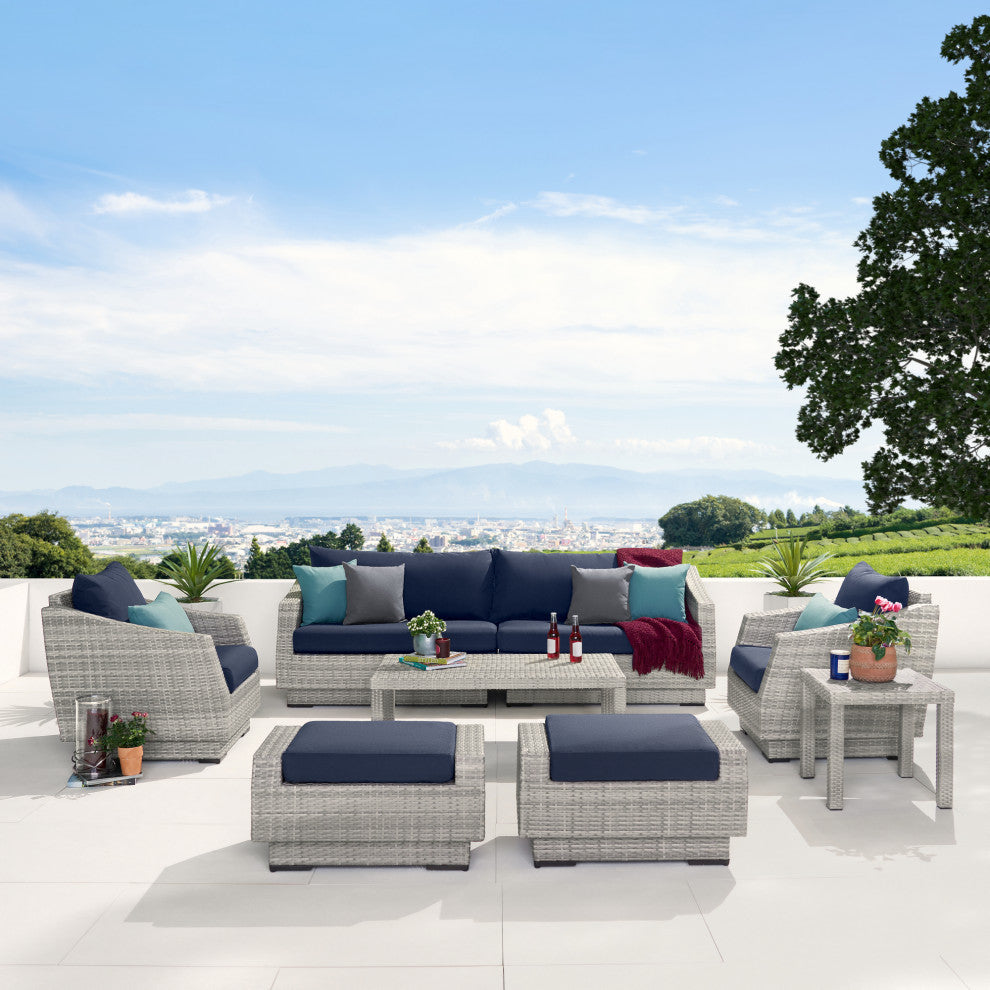 RST Brands Cannes Outdoor Patio Sofa and Club Chair - Thumbnail 4