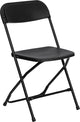 Hercules Series Plastic Folding Chair - 2 Pack 650LB Weight Capacity, Black