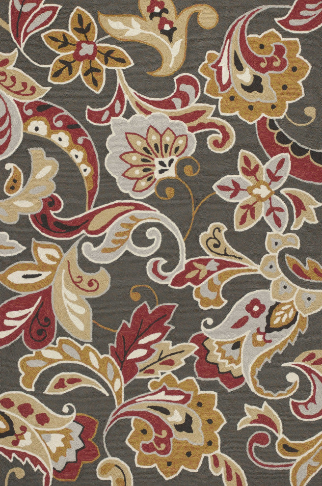 HomeRoots 7' Round UV treated Polypropylene Taupe Area Rug