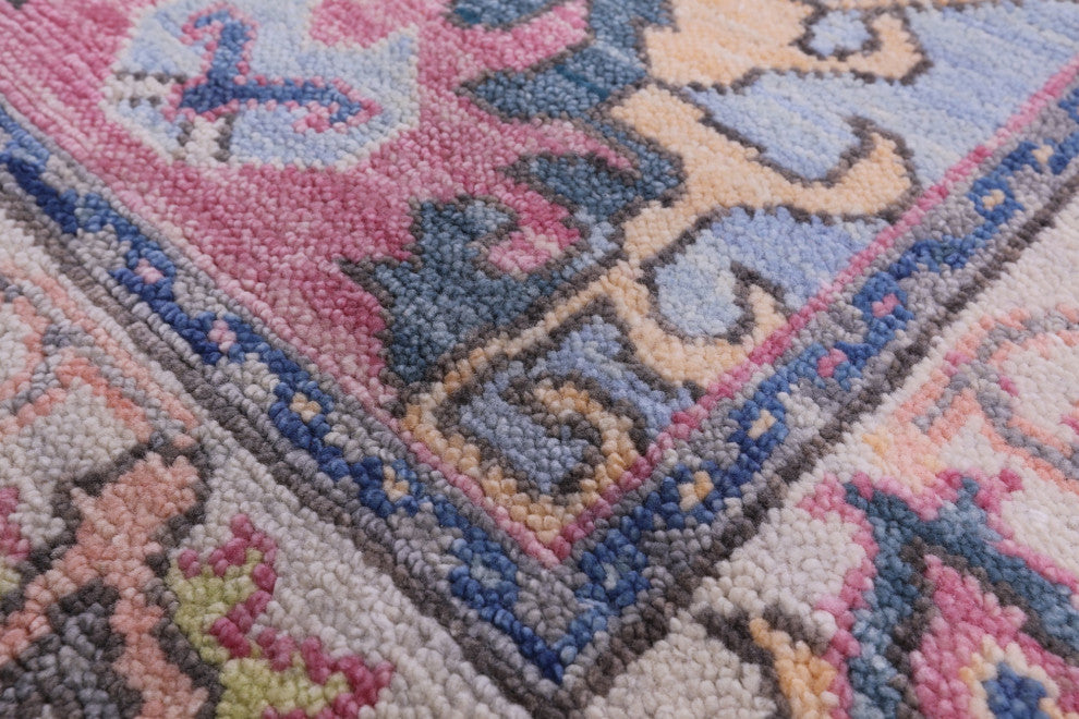 Hand Knotted Turkish Oushak Wool Rug 8' 0" X 9' 11" - Q15858