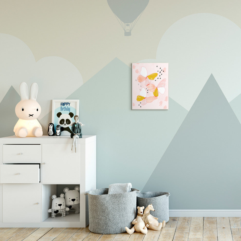 Kids Abstract Pink Butterfly Design, 10"x15"