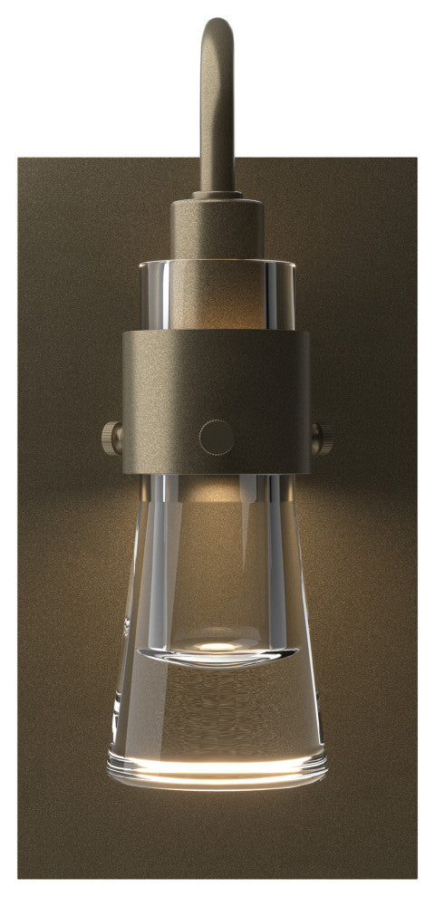 Erlenmeyer ADA Sconce, Soft Gold Finish, Clear Glass