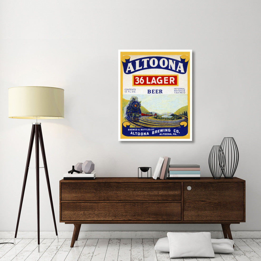 "Altoona 36 Lager Beer" Digital Paper Print by Vintage Booze Labels, 34"x42"