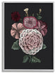 Pink Flowers On Black Drawing Design, 16"x20"