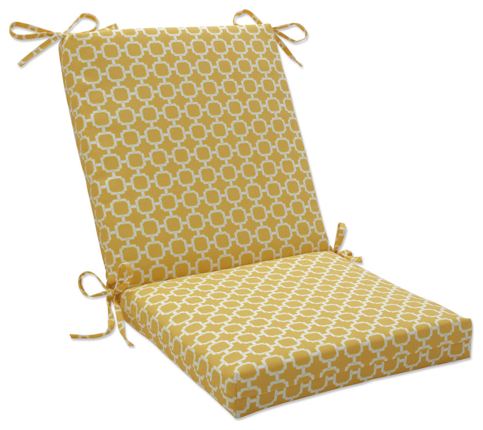 Hockley Squared Corners Chair Cushion, Yellow
