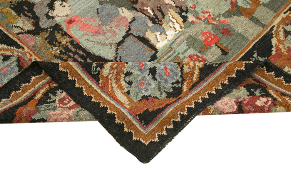 Rug N Carpet - Handmade Moldovan 6' 5'' x 7' 0'' Antique Rose Kilim Rug