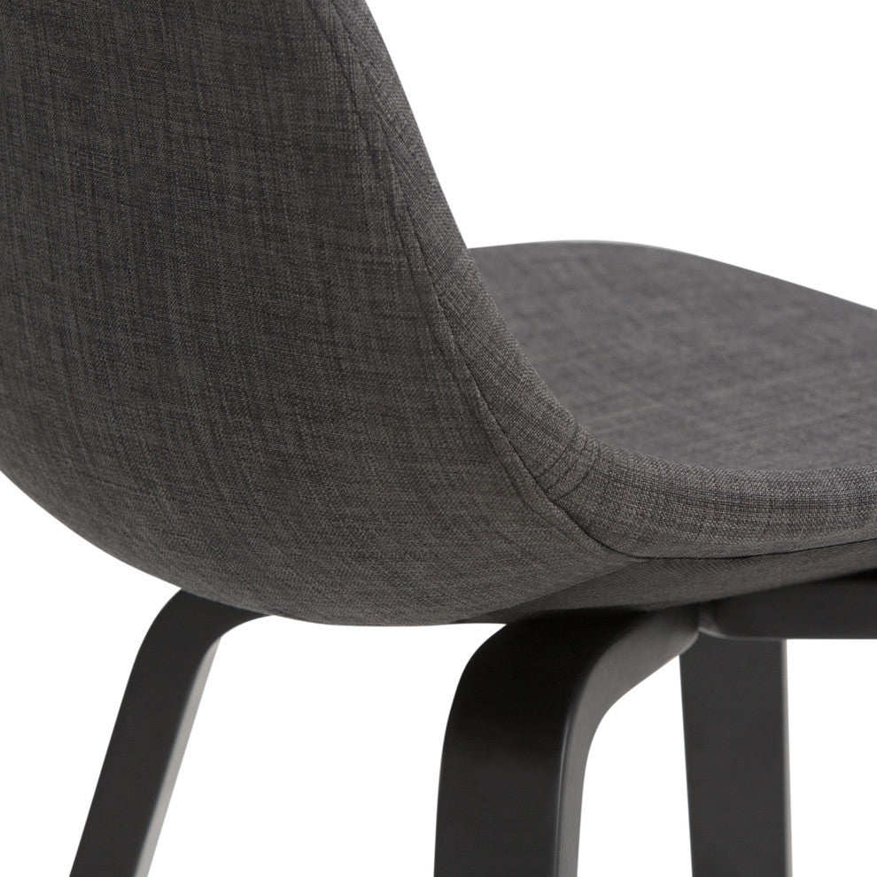 Randolph Bentwood Counter Stool, Set of 2, Charcoal Gray and Black