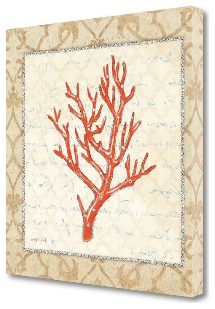 24" Fancy Underwater Coral Giclee Wrap Canvas Wall Art