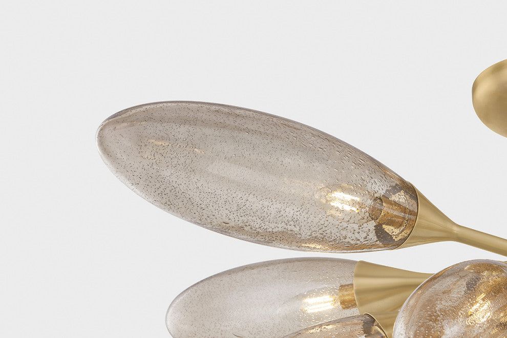 Corbett Lighting Cordoba Semi Flush, Vintage Brass, 39.5"Dx14.5"H