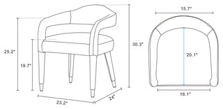 Manhattan Comfort Aspen Dining Armchair