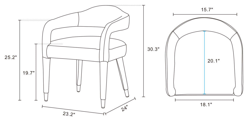 Manhattan Comfort Aspen Dining Armchair