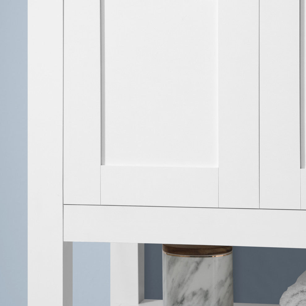 Ove Decors Vegas Single Sink Bathroom Vanity Set With Countertop, White, White, 30"