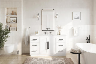Home Living 60" Single Bathroom Vanity, White