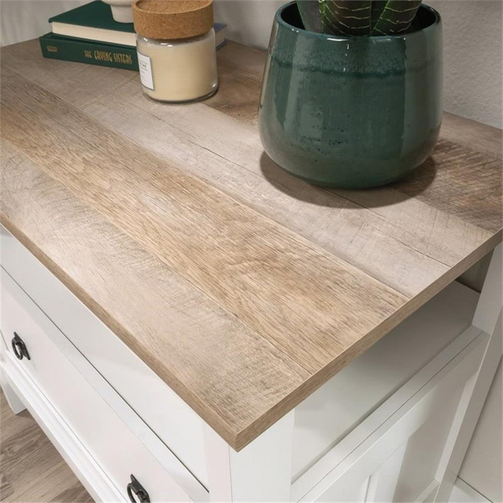 Sauder August Hill Engineered Wood Lateral File Cabinet in Glacier White