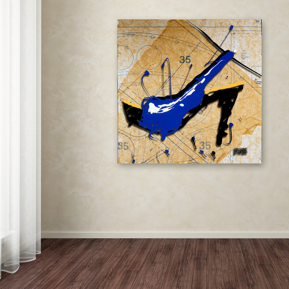 ''Blue Heel'' Canvas Art by Roderick Stevens