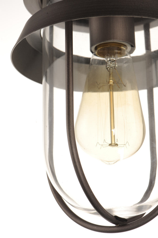 Maxim 10268CL Breakwater 7"W Mini Pendant / Semi-Flush Ceiling - Black