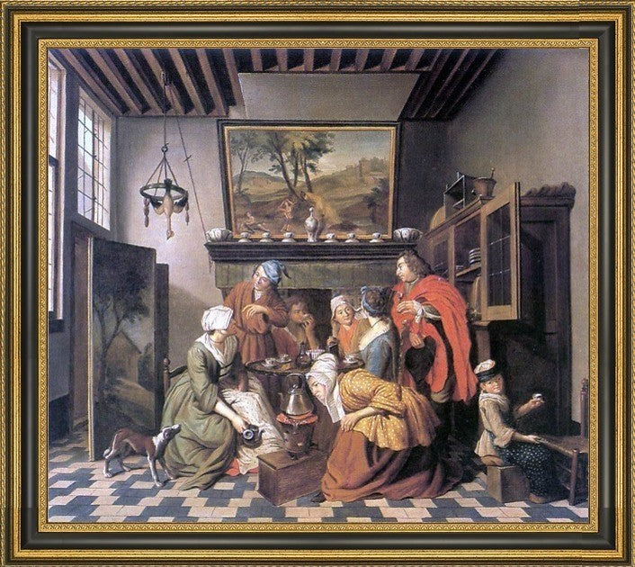 II Jan Horemans Tea Time Framed Premium Canvas Print, 16"x20"