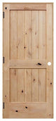Interior 2-Panel V-Groove Reversible Handing Door Kit, Unfinished, 28x80
