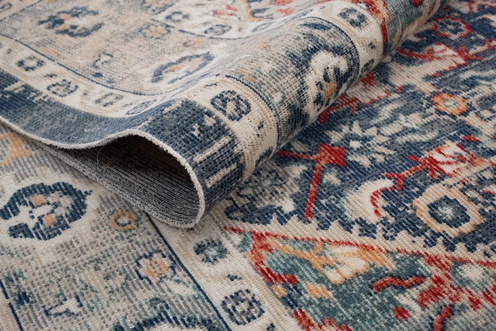 Noori Rug Low-Pile Garry Blue/Grey Rug