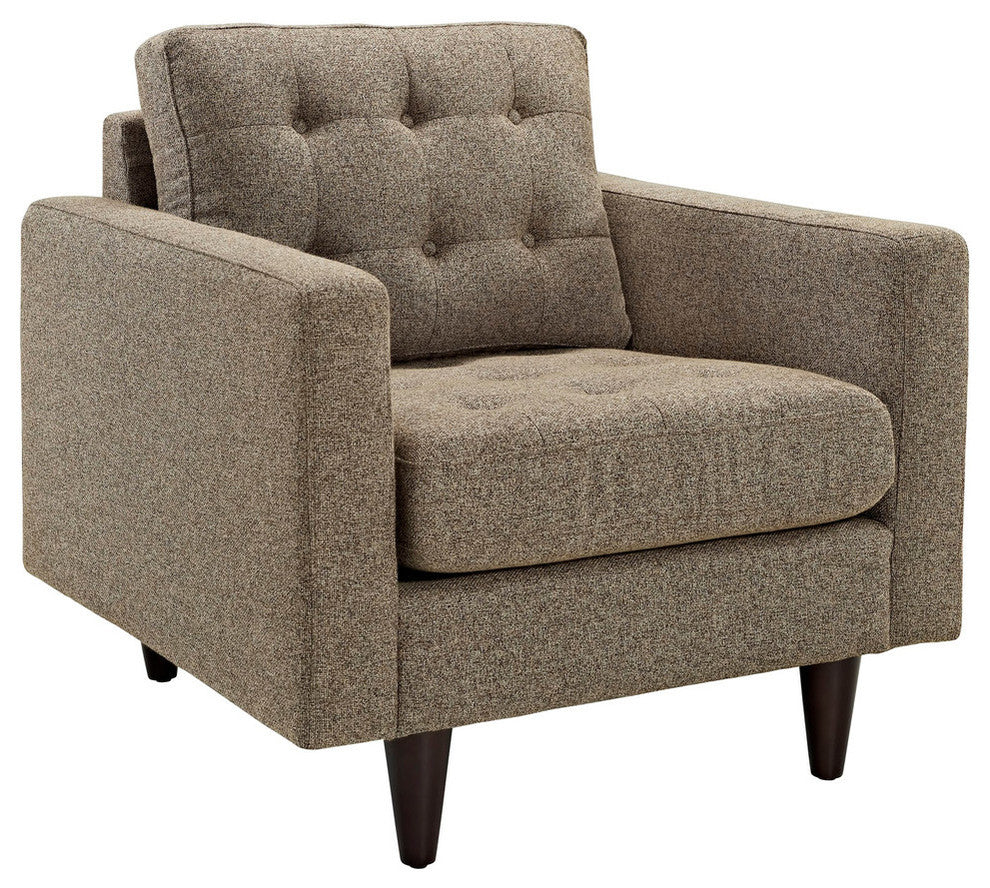 Modern Contemporary Living Room Upholstered Armchair Oatmeal