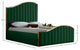 Jolie Black Velvet King Bed, Green, King