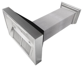 Ducted DuraSnow Stainless Steel Range Hood with Black Matte Shell