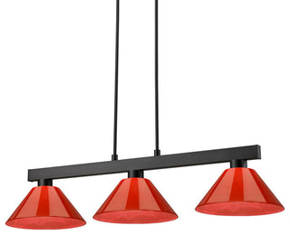 Z-Lite 152-PRD Cobalt 3 Light 46"W Billiard Chandelier - Matte Black