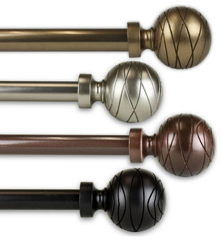 Arman Curtain Rod, Antique Brass, 28-48"