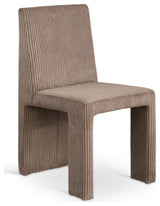 Benson Upholstered Dining Chair, Brown, Microsuede Corduroy