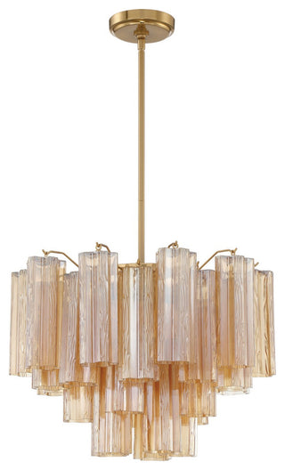 Addis 6-Light Chandelier, Aged Brass