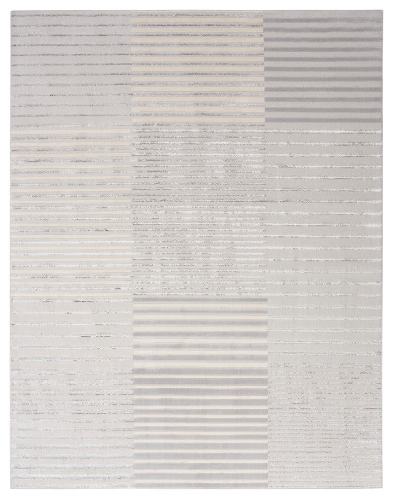 Nourison Splash 9' x 12' Silver Grey Modern Indoor Rug