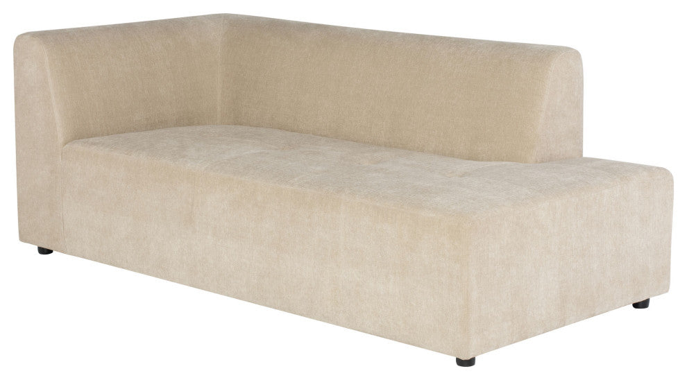 Parla Almond Fabric  Modular Sofa Chaise Right