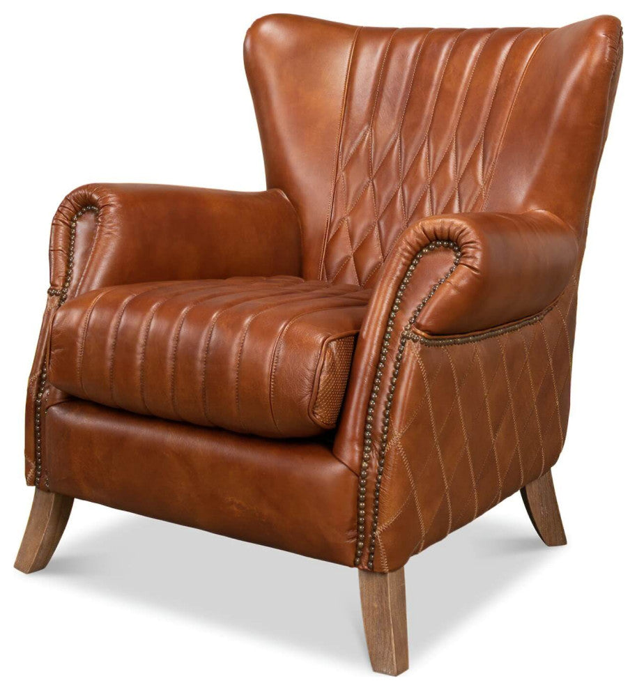 Classic Quilted Leather Armchair