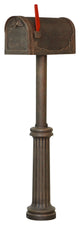 Floral Curbside Mailbox with Bradford Surface Mount Mailbox Post
