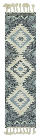 Unique Loom Ivory Mesa Area Rug, Navy Blue, 2'2x8'2, Runner