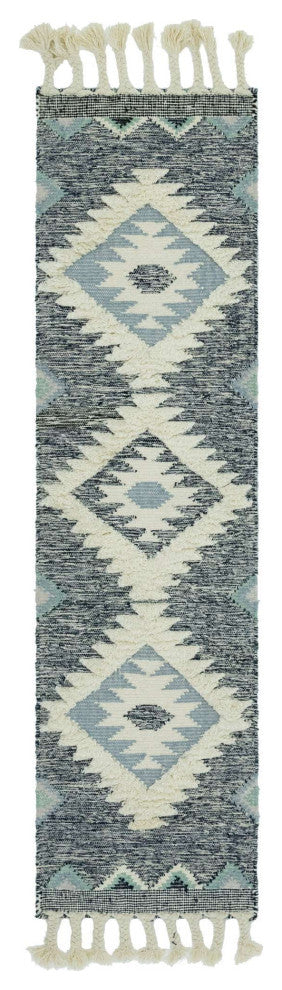 Unique Loom Ivory Mesa Area Rug, Navy Blue, 2'2x8'2, Runner